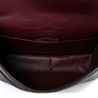 Aged Calfskin Quilted 2.55 Reissue 227 Flap Black