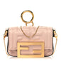 Nappa Matisse FF Embossed Nano Maxi Buckle Baguette Charm Rosa Quarzo