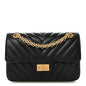 Aged Calfskin Chevron Quilted 2.55 Reissue Mini Flap Black