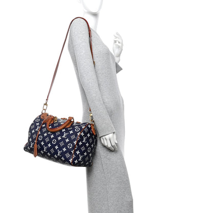 Calfskin Monogram Speedy P9 Bandouliere 30 Indigo