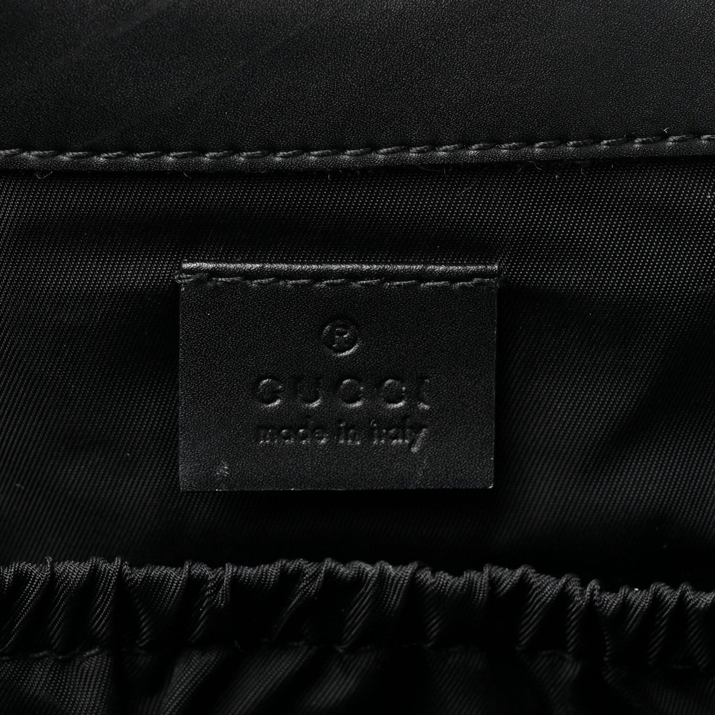 GG Supreme Monogram Web Messenger Diaper Bag Black Grey
