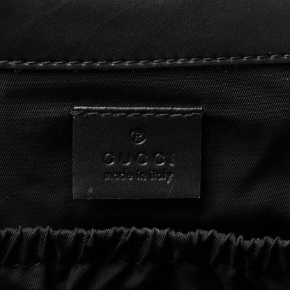 GG Supreme Monogram Web Messenger Diaper Bag Black Grey