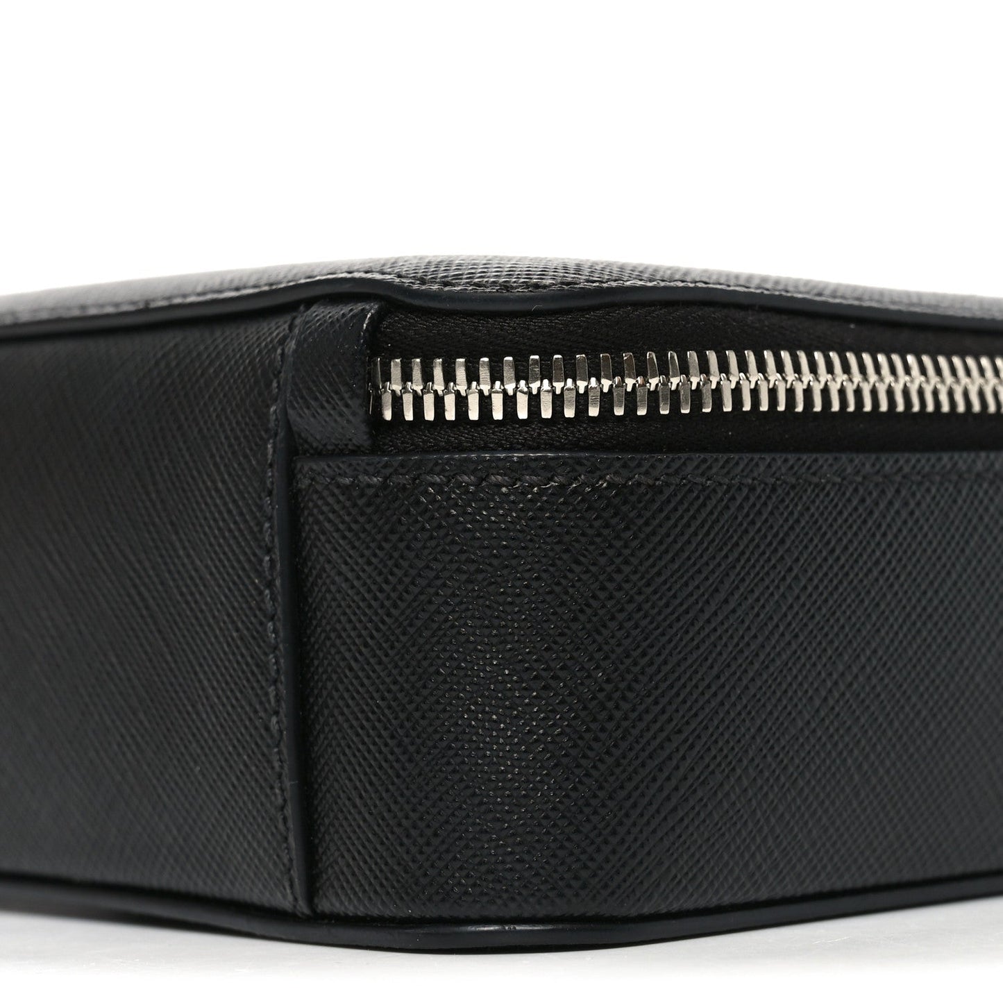 Saffiano Travel Medium Brique Crossbody Bag Black