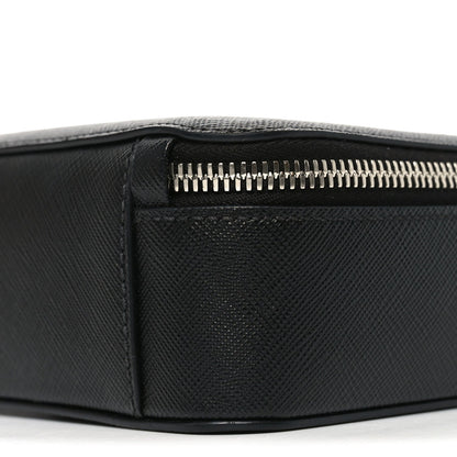 Saffiano Travel Medium Brique Crossbody Bag Black
