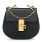 Suede Smooth Calfskin Mini Drew Shoulder Bag Cloudy Blue