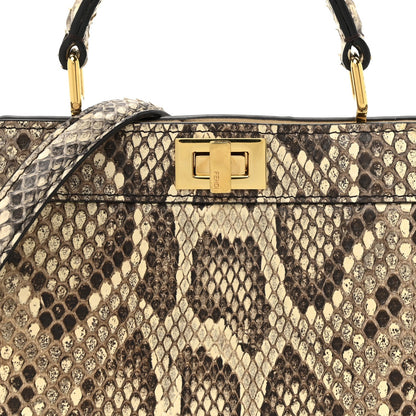 Snakeskin Shiny Nappa Petite Peekaboo I SEE U Satchel Daisy Roccia Camelia