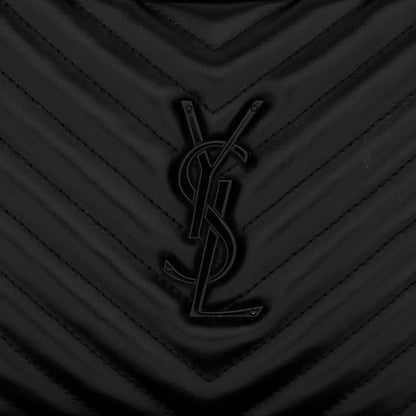 Calfskin Matelasse Monogram Monochrome Lou Camera Bag Black