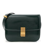 Spazzolato Calfskin Classic Box Medium Flap Bag Dark Green