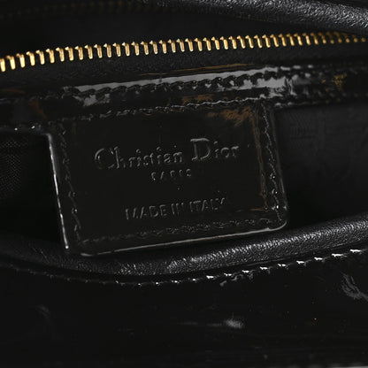 Patent Cannage Large Lady Dior Black