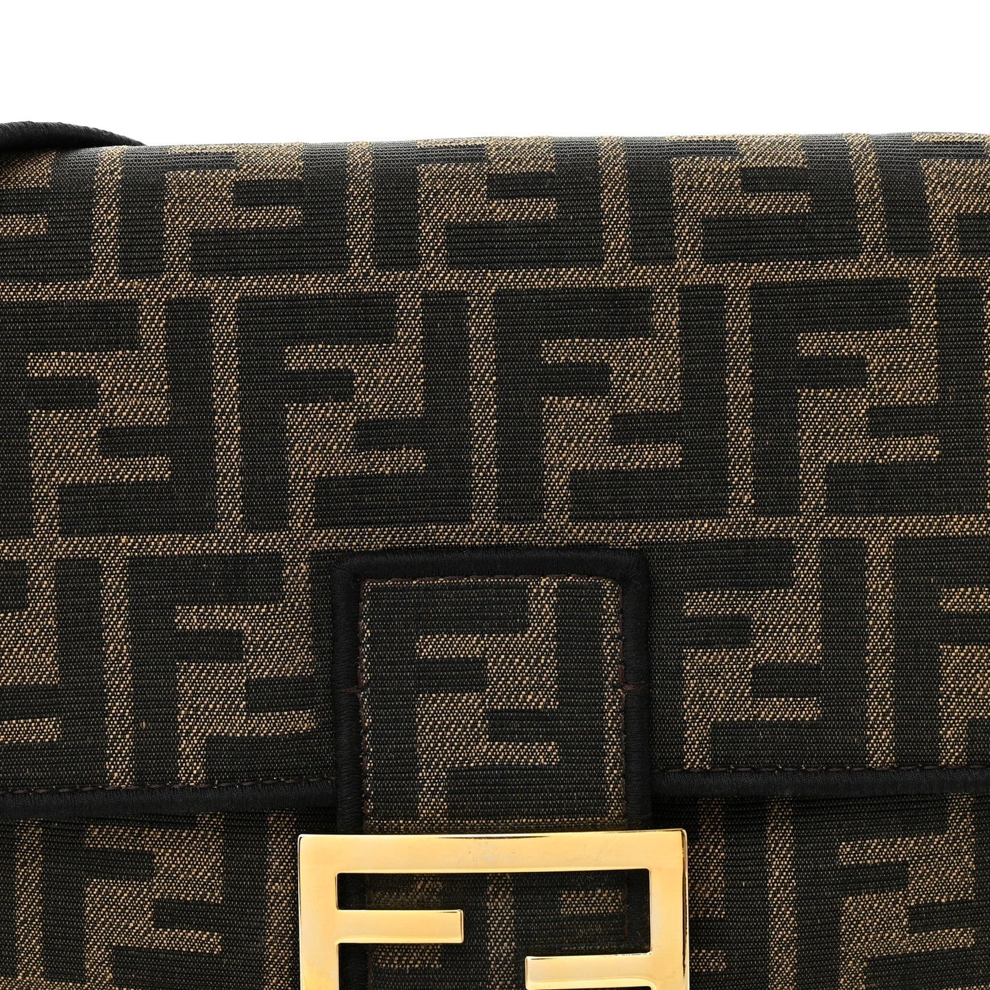 Fabric Jacquard FF 1974 Medium Baguette Tobacco Moro Black