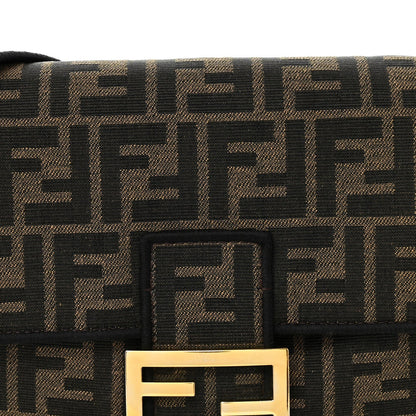 Fabric Jacquard FF 1974 Medium Baguette Tobacco Moro Black