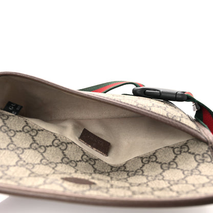 GG Supreme Monogram Neo Vintage Web Belt Bag Brown