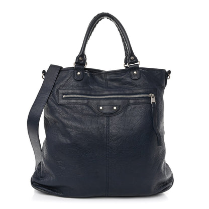 Agneau Classic Silver Hardware Hexagon Bleu Mineral