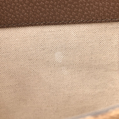 Monogram Jumbo GG Textured Dollar Calfskin Web Tote Bag Camel Ebony New Acero
