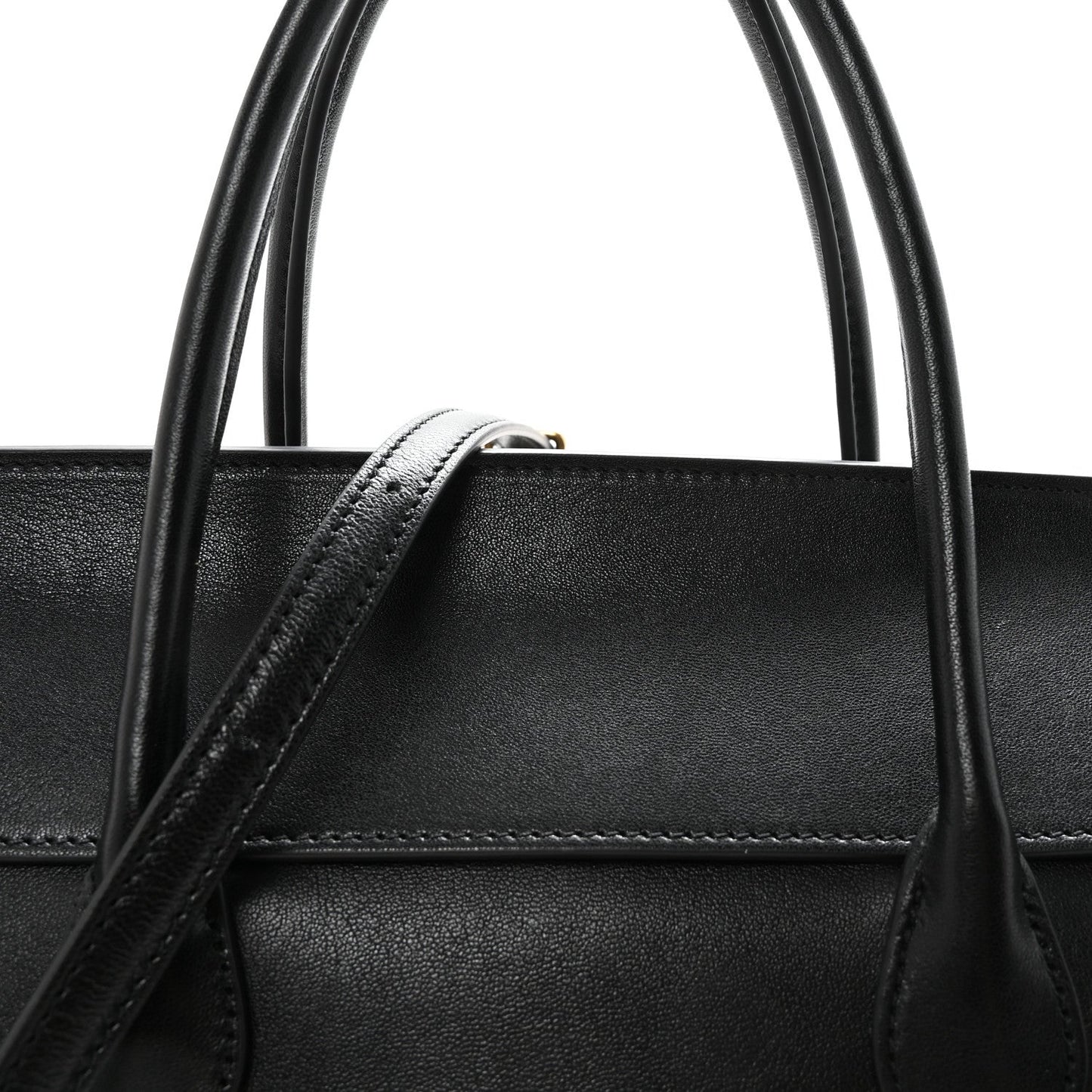 Supple Shiny Lambskin Luggage Black