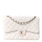 Caviar Quilted Jumbo Double Flap White