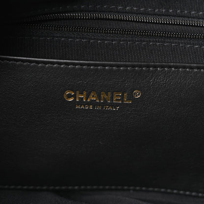 Velvet Effect Nylon Quilted Bow Bag Black