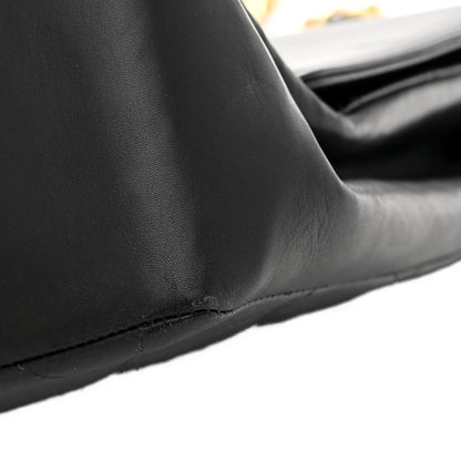 Lambskin Quilted CC Maxi Jumbo Single Flap Black