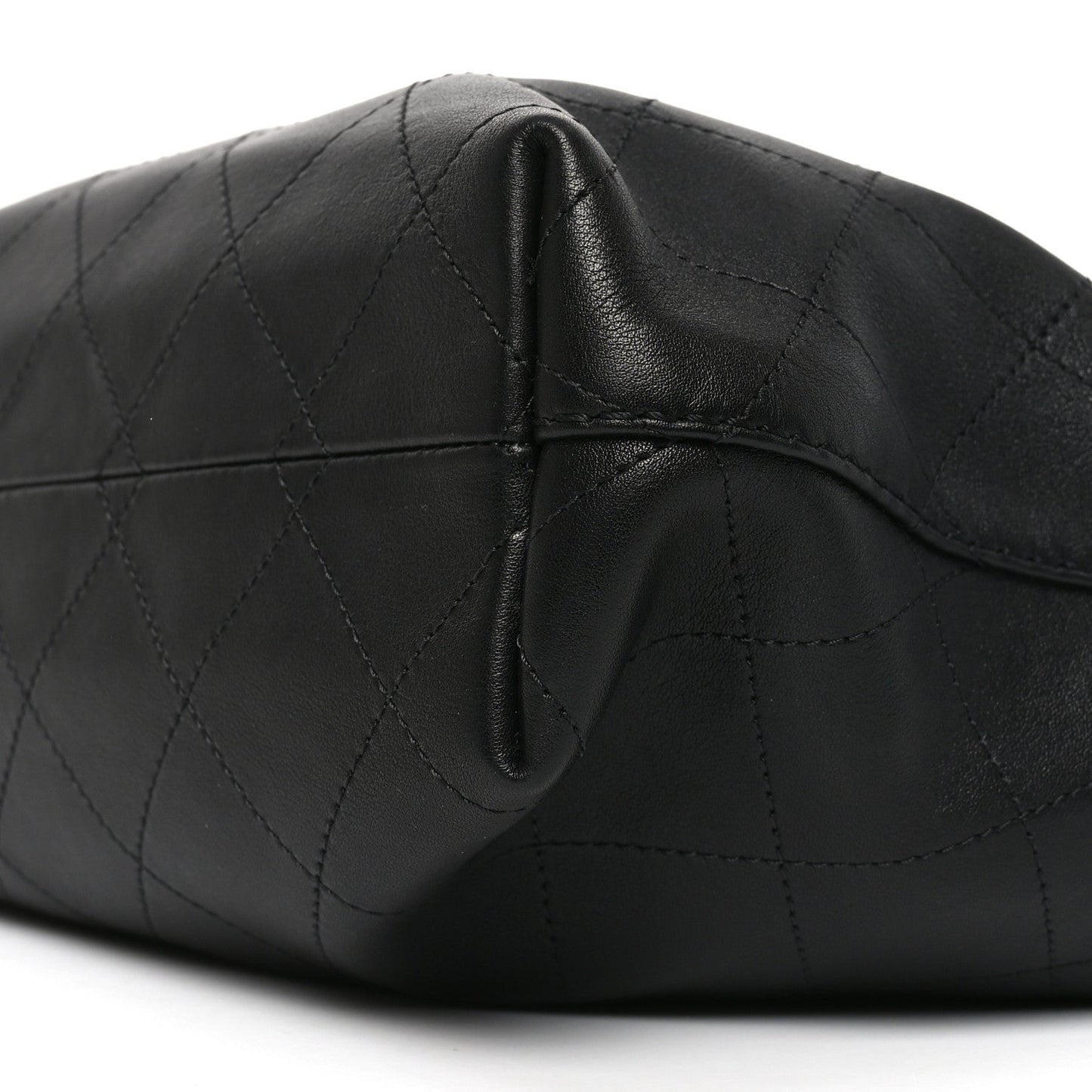 Calfskin Quilted Small Maxi Hobo Black