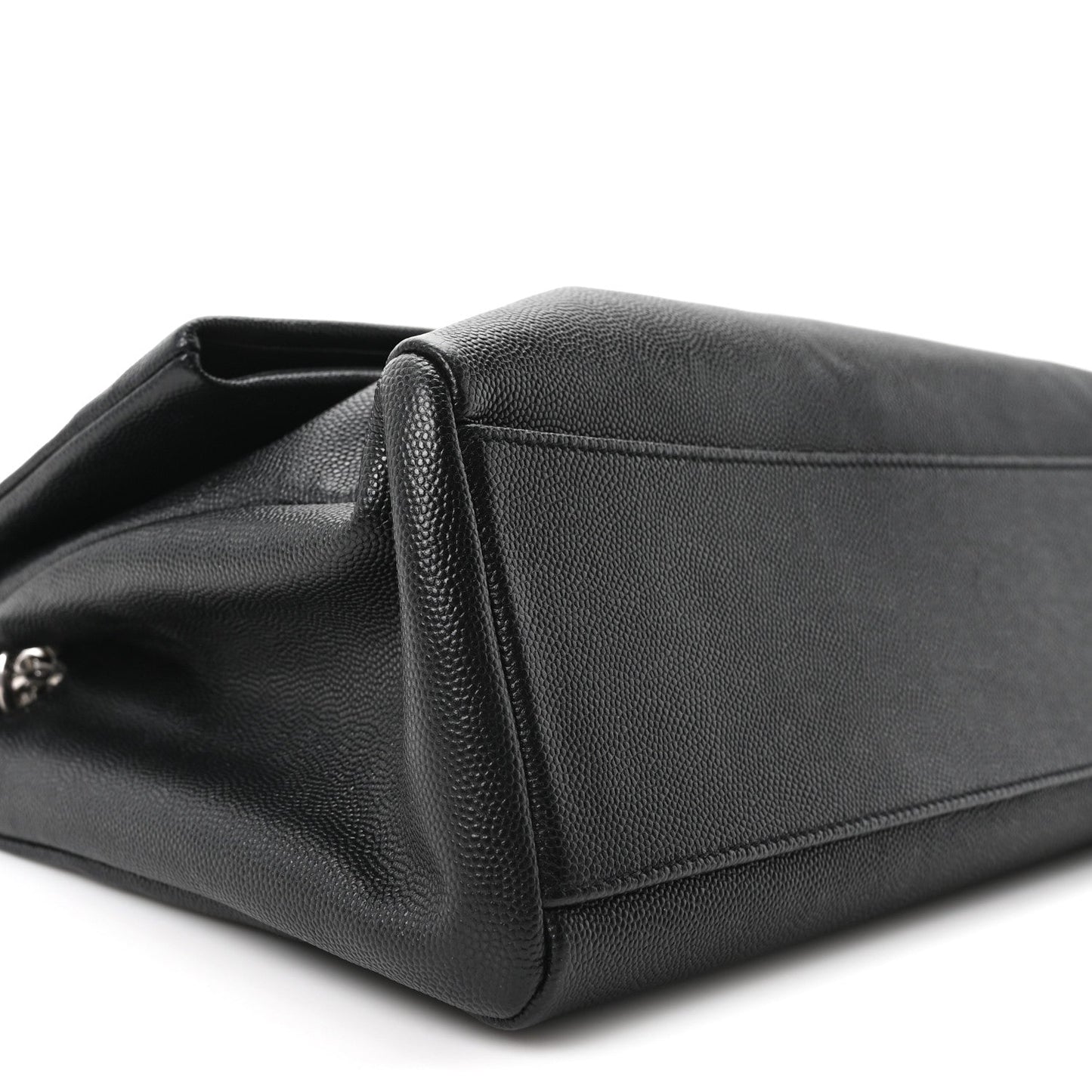 Grain De Poudre Medium West Hollywood Monogram Fold-Over Black