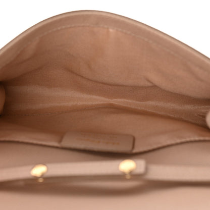 Printed Calfskin Ginny Shoulder Bag Beige