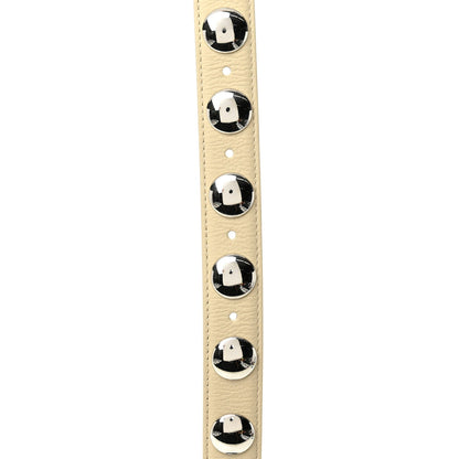 Calfskin Studded Benny Belt 80 32 Dark Ivory