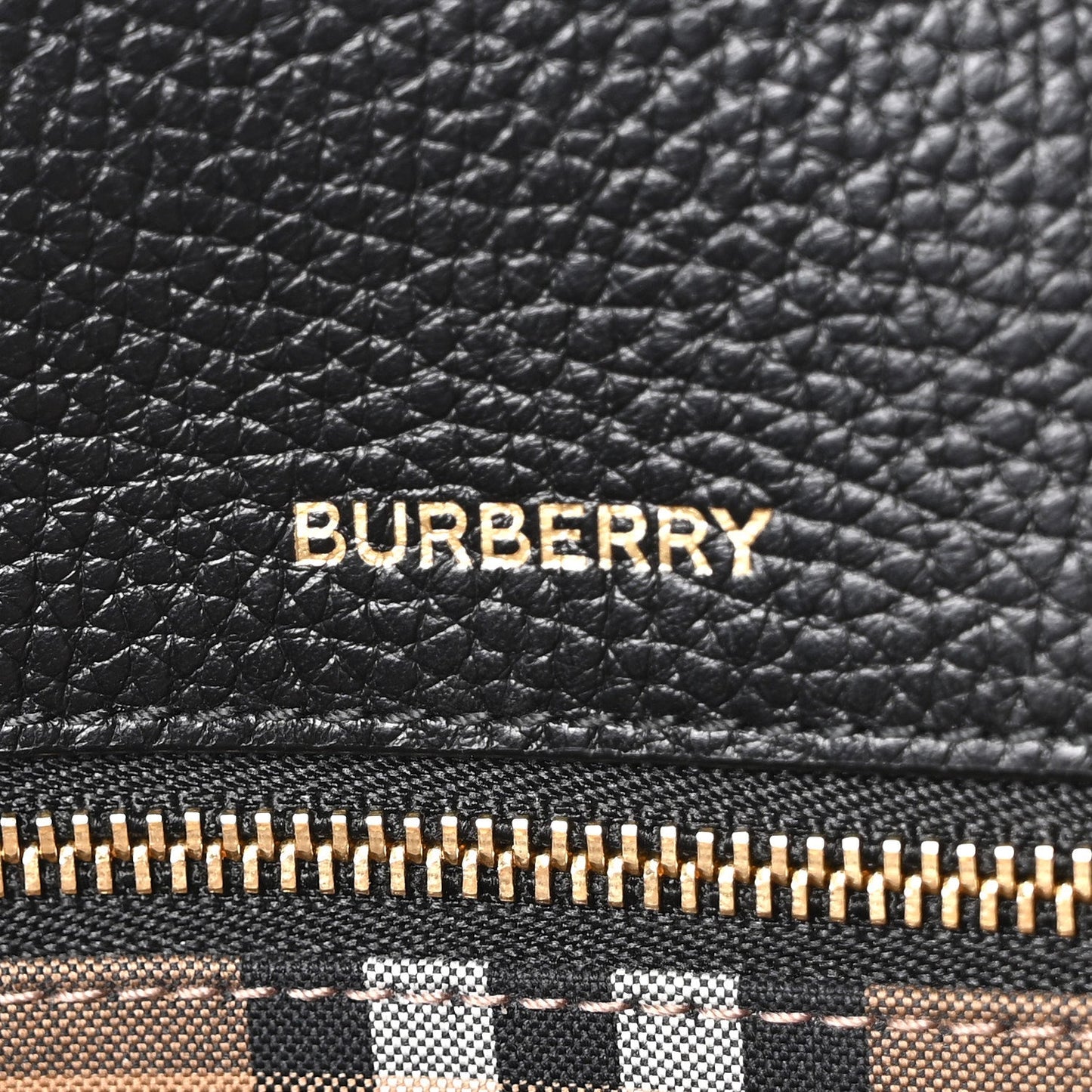 Grainy Calfskin Medium London Tote Bag Black