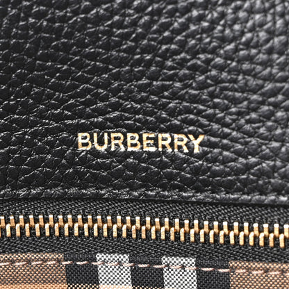 Grainy Calfskin Medium London Tote Bag Black