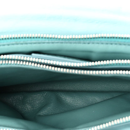 Calfskin Small Viva Bow Shoulder Bag Tyrone Turquoise