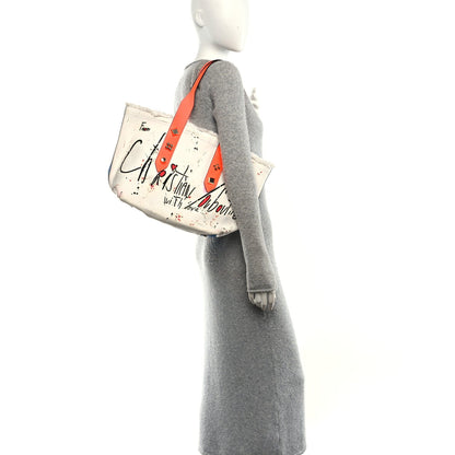 Canvas Frangibus Tote White Multicolor