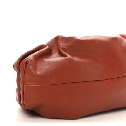 Smooth Butter Calf The Pouch Oversized Clutch Rust
