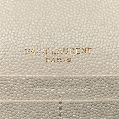 Grain De Poudre Matelasse Chevron Monogram Chain Wallet Crema Soft