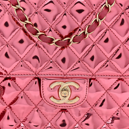 Mirror Calfskin Metallic Calfskin Quilted Hollywood Boulevard Backpack Pink