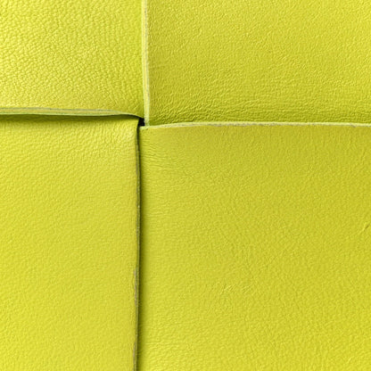 Lambskin Maxi Intrecciato Cassette Crossbody Bag Acid Kiwi