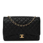 Caviar Quilted Maxi Double Flap Black