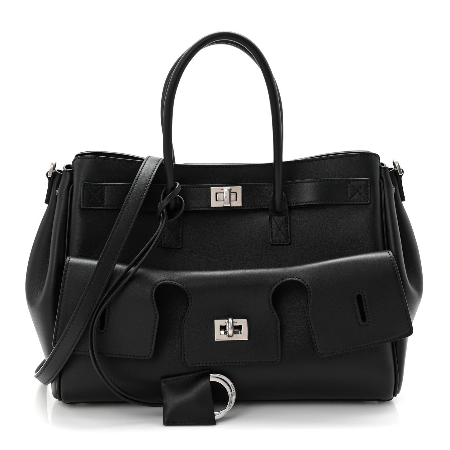 Smooth Calfskin Small Bel Air Carry All Bag Black