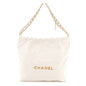Shiny Calfskin Quilted Small Chanel 22 White