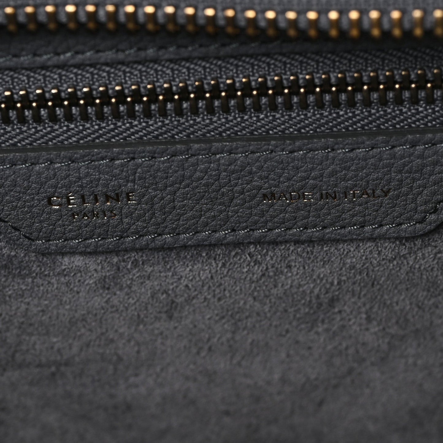 Baby Drummed Calfskin Micro Luggage Kohl