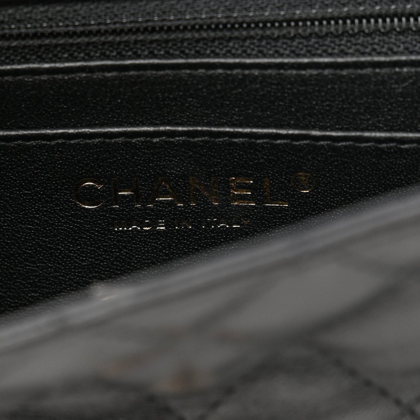 Lambskin Quilted Mini Rectangular Flap Black