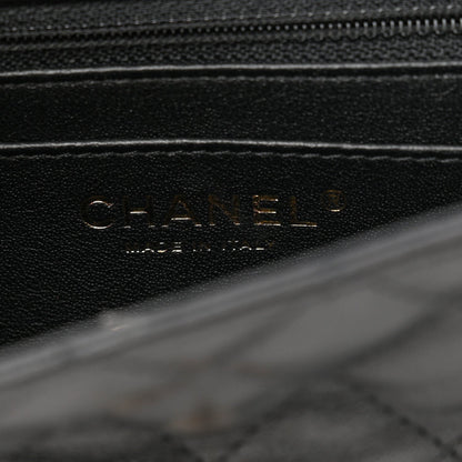 Lambskin Quilted Mini Rectangular Flap Black