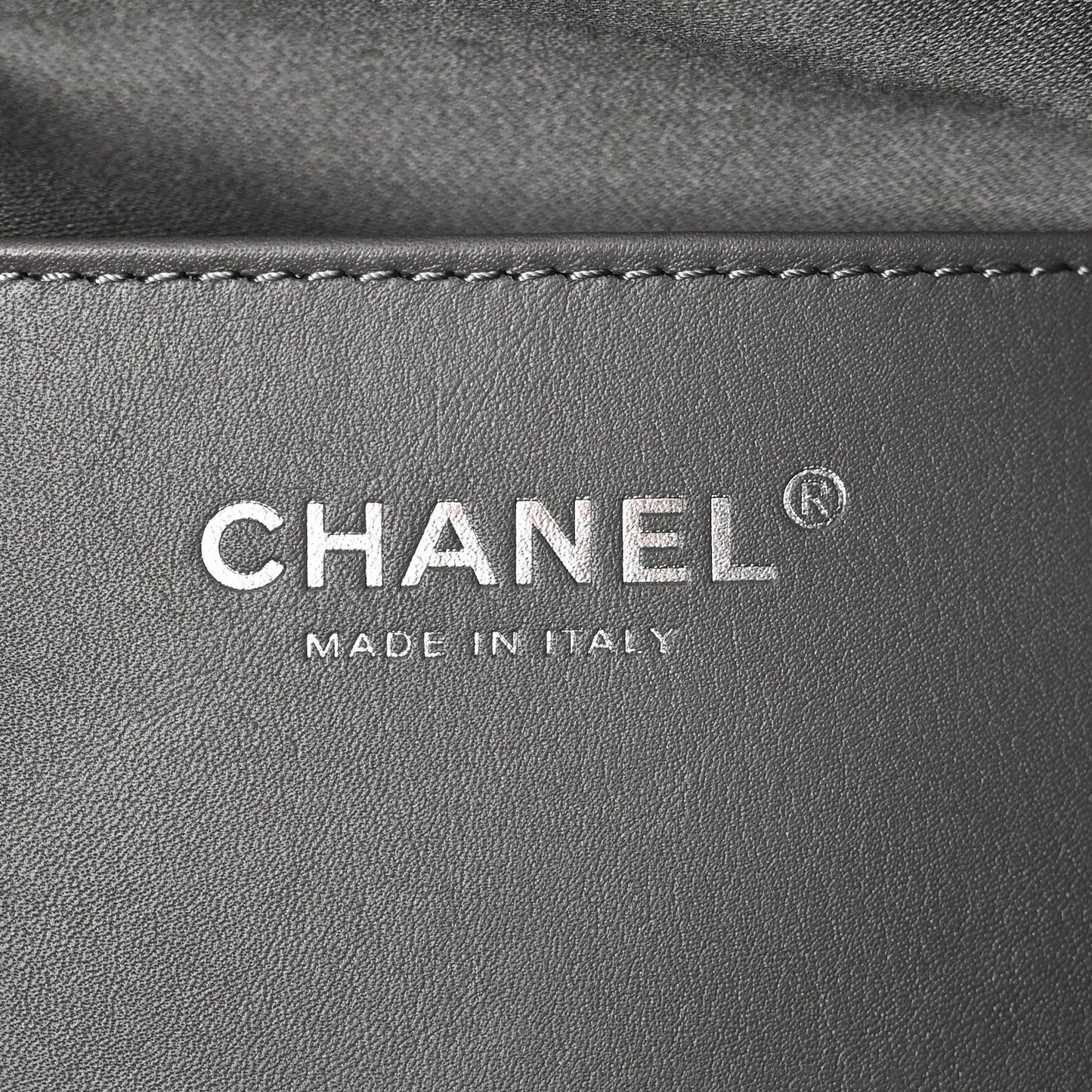 Metallic Caviar Quilted Small Chanel 25 Handbag Anthracite