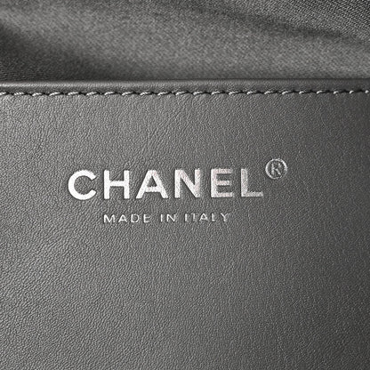 Metallic Caviar Quilted Small Chanel 25 Handbag Anthracite