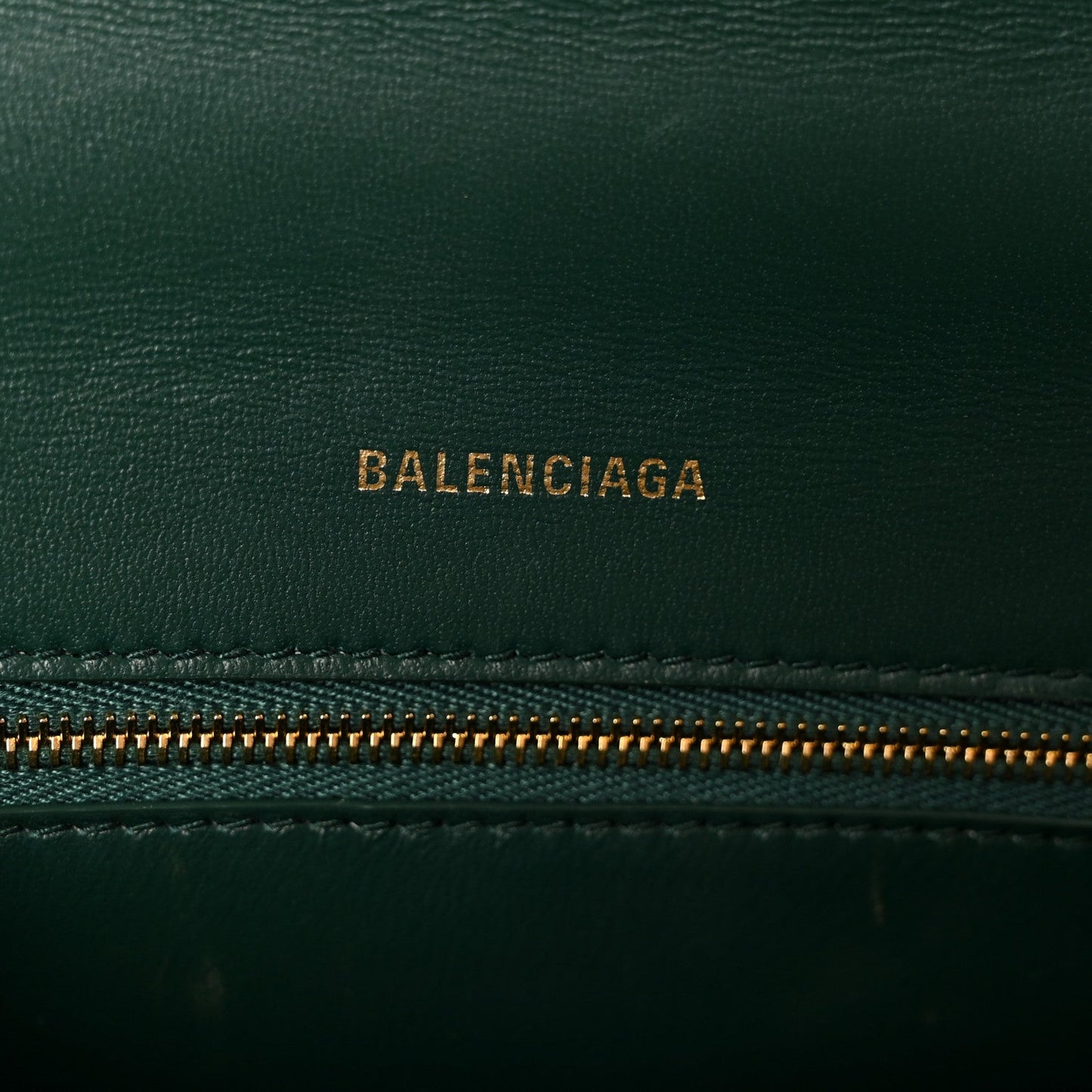 Shiny Calfskin Crocodile Embossed Small Hourglass Top Handle Bag Forest Green