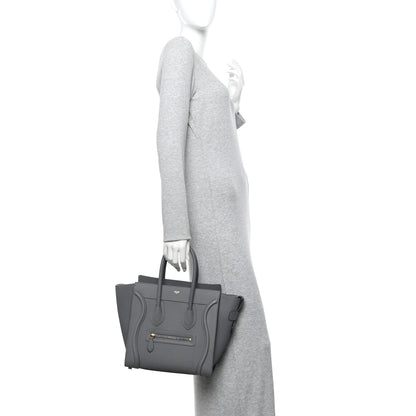 Baby Drummed Calfskin Micro Luggage Kohl