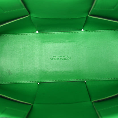 Calfskin Maxi Intrecciato Medium Arco Tote Raintree