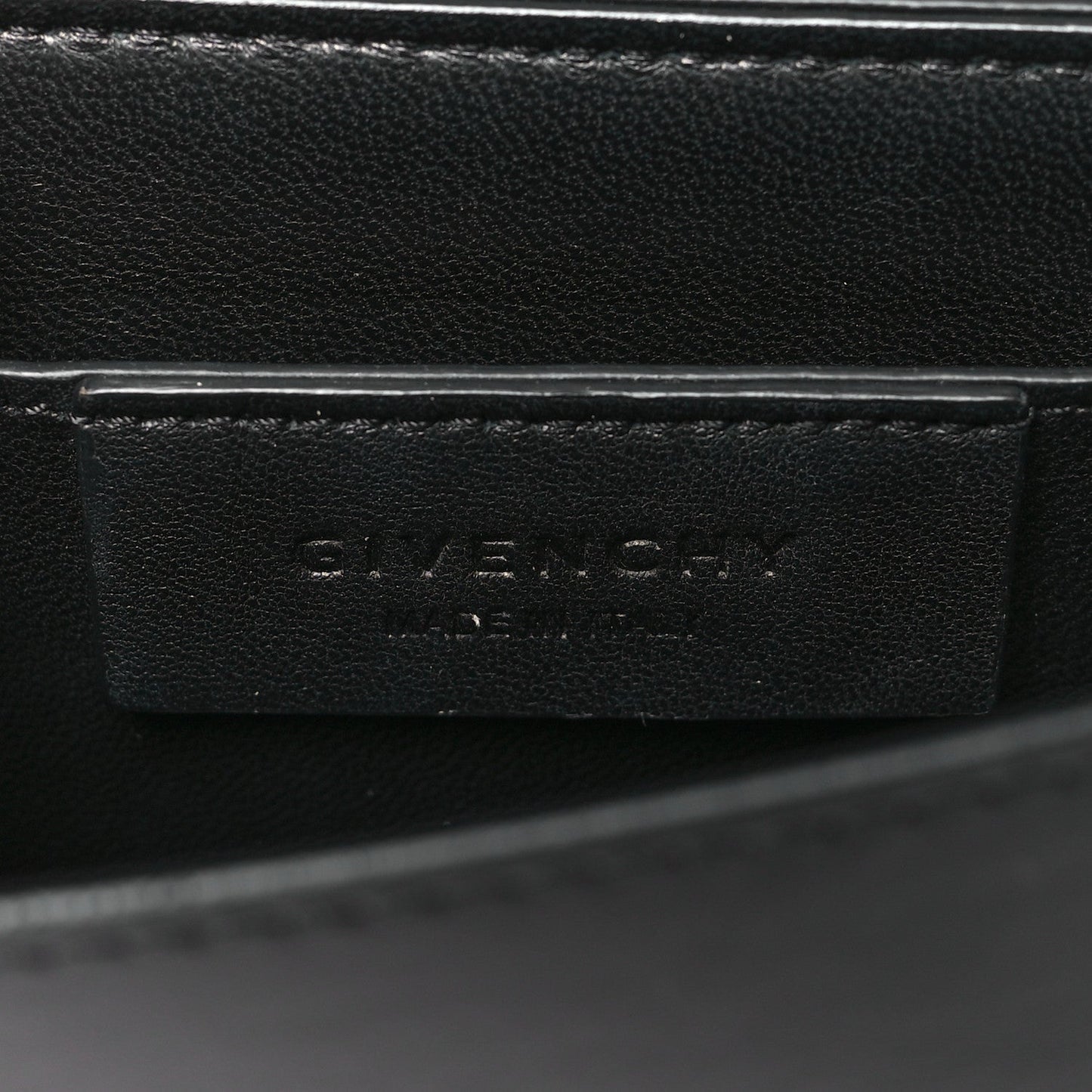 Calfskin Bow Cut Chain Wallet Black