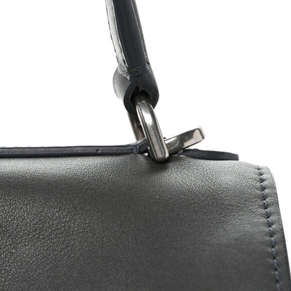 Natural Smooth Calfskin Mini Rodeo Top Handle Handbag Grey