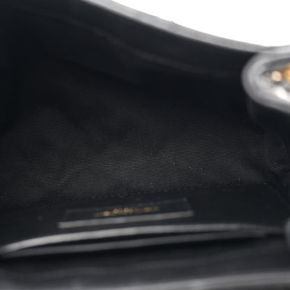 Lambskin Quilted Monogram Mini Nolita Black