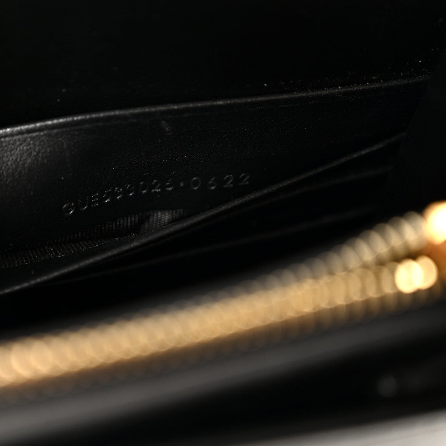 Calfskin Monogram Sunset Chain Wallet  Sunset Black