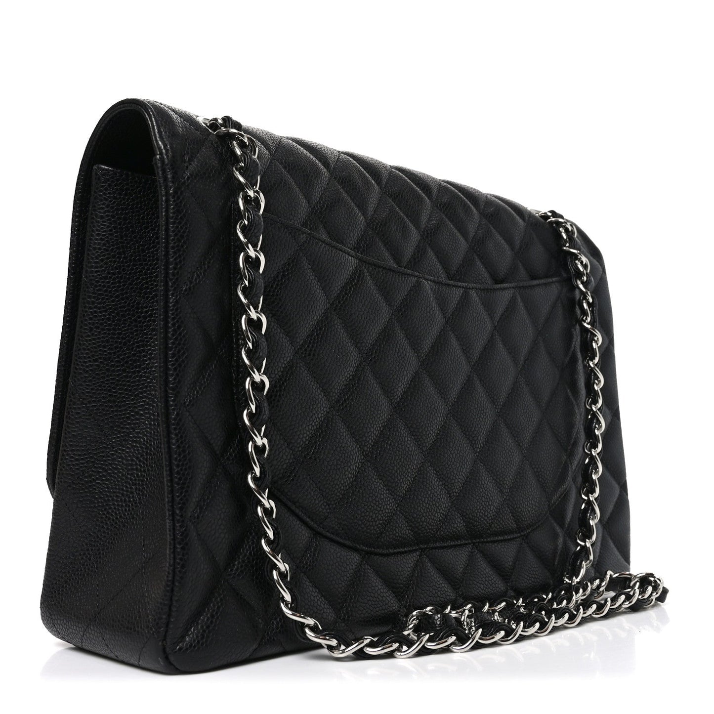 Caviar Quilted Maxi Single Flap Black